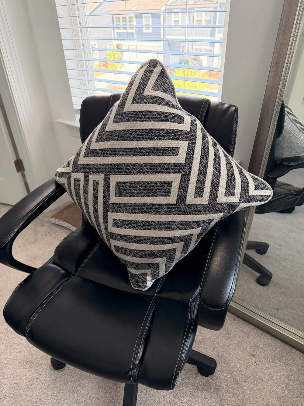 Decorative Chevron Throw Pillow covers- Cream and Black